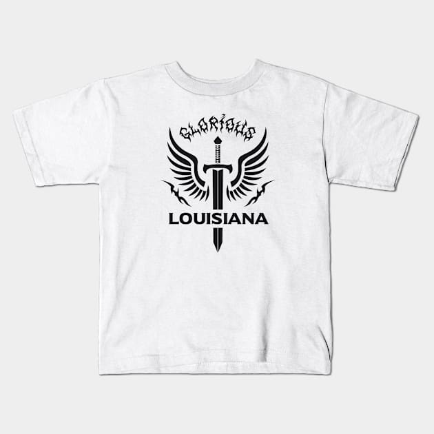Glorious Louisiana Kids T-Shirt by VecTikSam